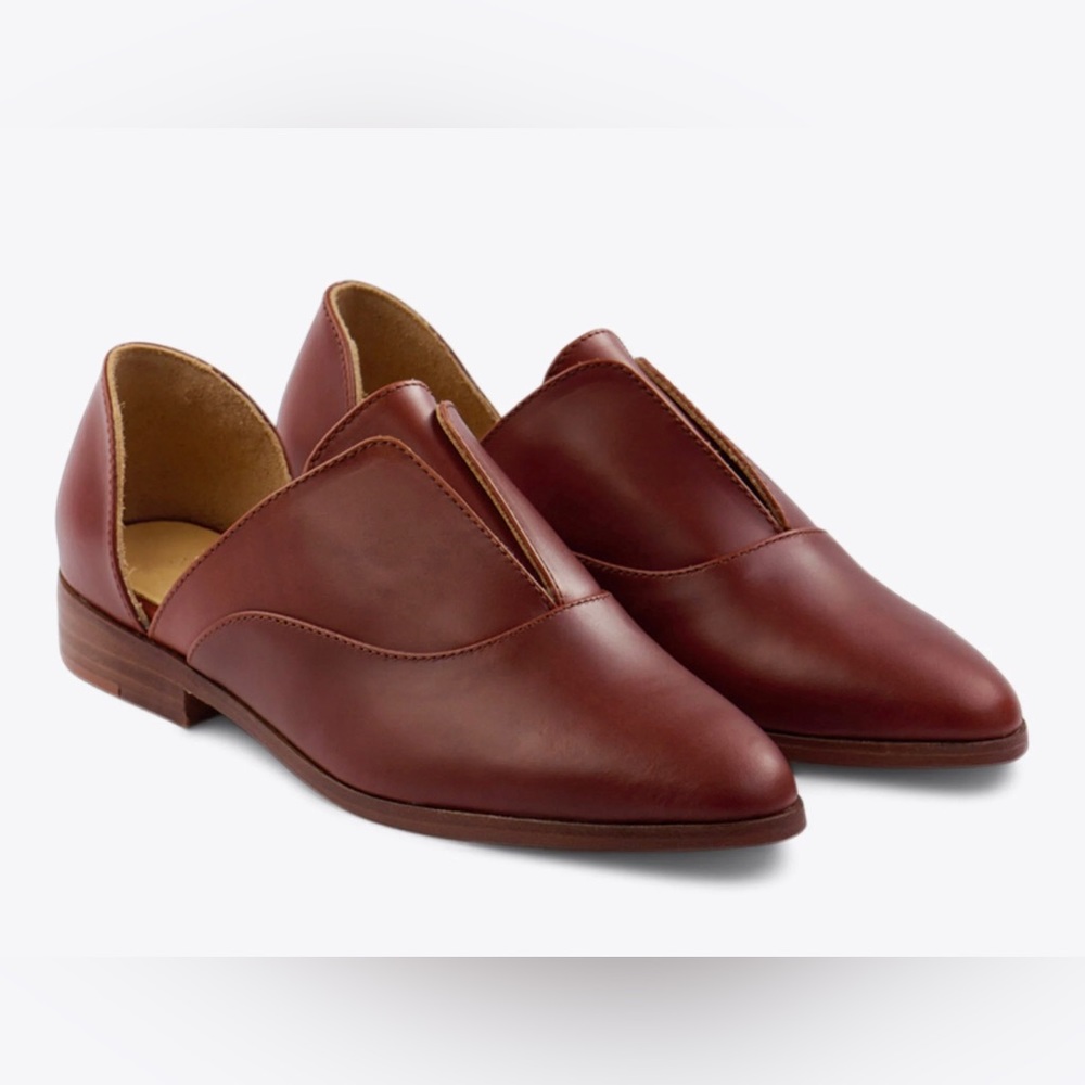 Nisolo Emma d'Orsay Oxford Shoes in Brandy